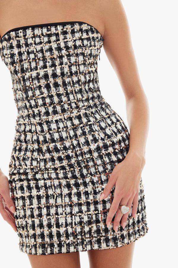 Black Halo Loreilla Mini Tweed Shimmer