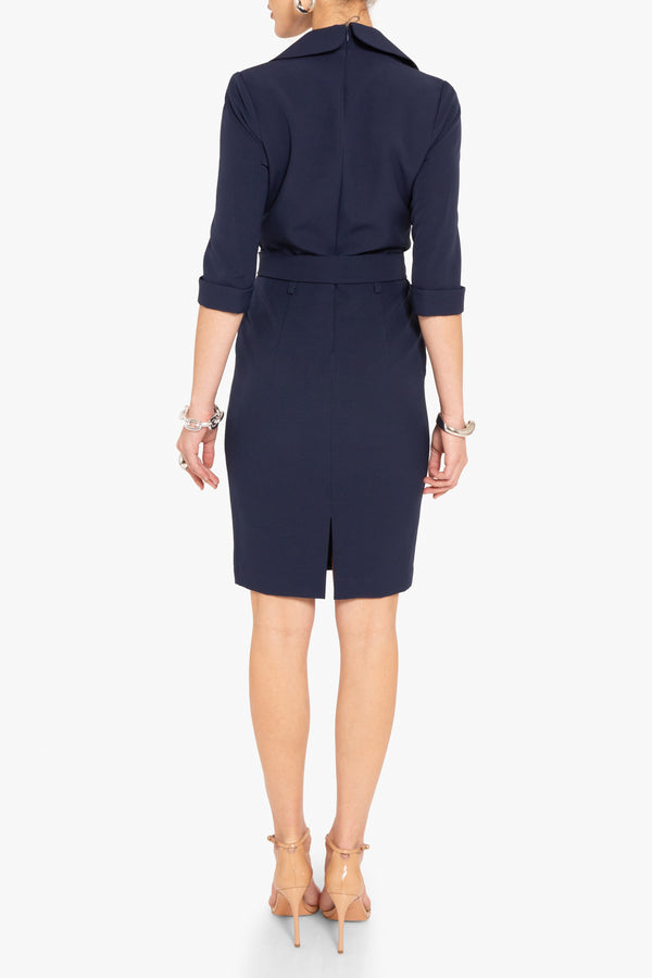 Black Halo Lucinda Sheath Dress Pacific Blue