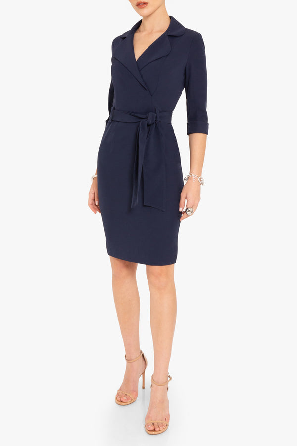 black halo Lucinda Sheath Dress Pacific Blue