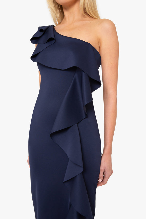 Black Halo Maris Cocktail Midi Dress Pacific Blue