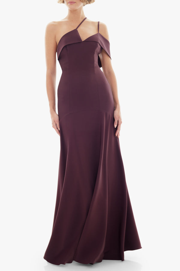 Black Halo Nairobi Gown Oxblood
