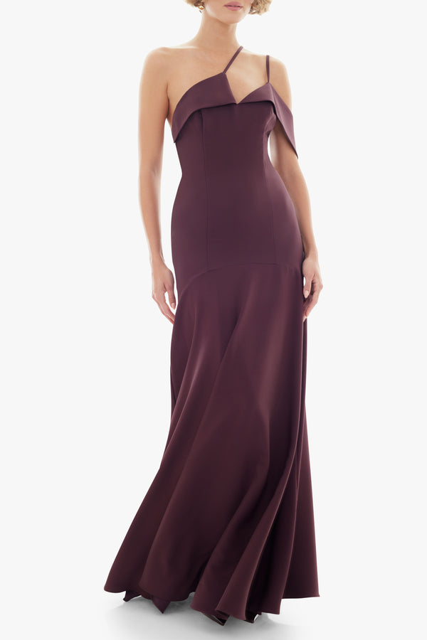 Black Halo Nairobi Gown Oxblood