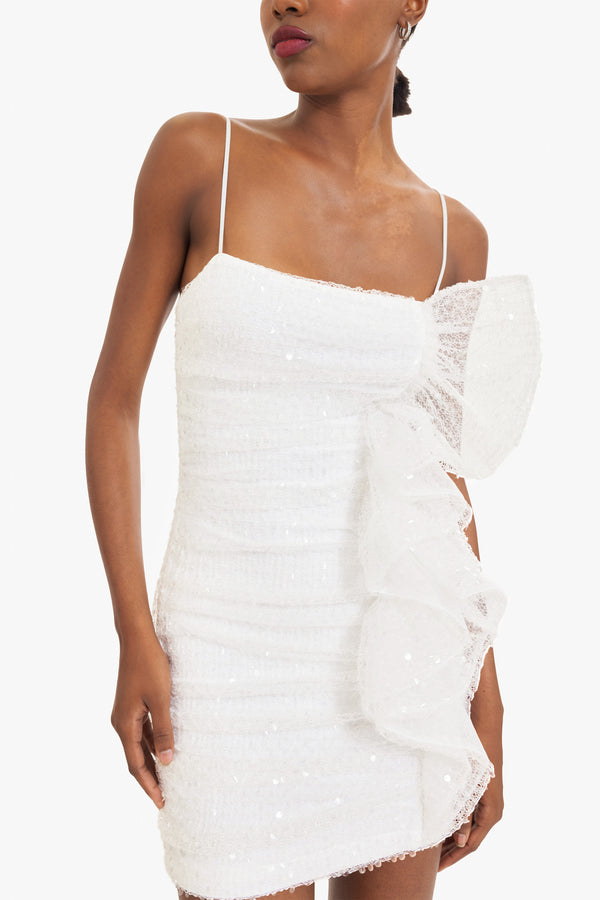 black halo Rhode Micro Mini Dress White