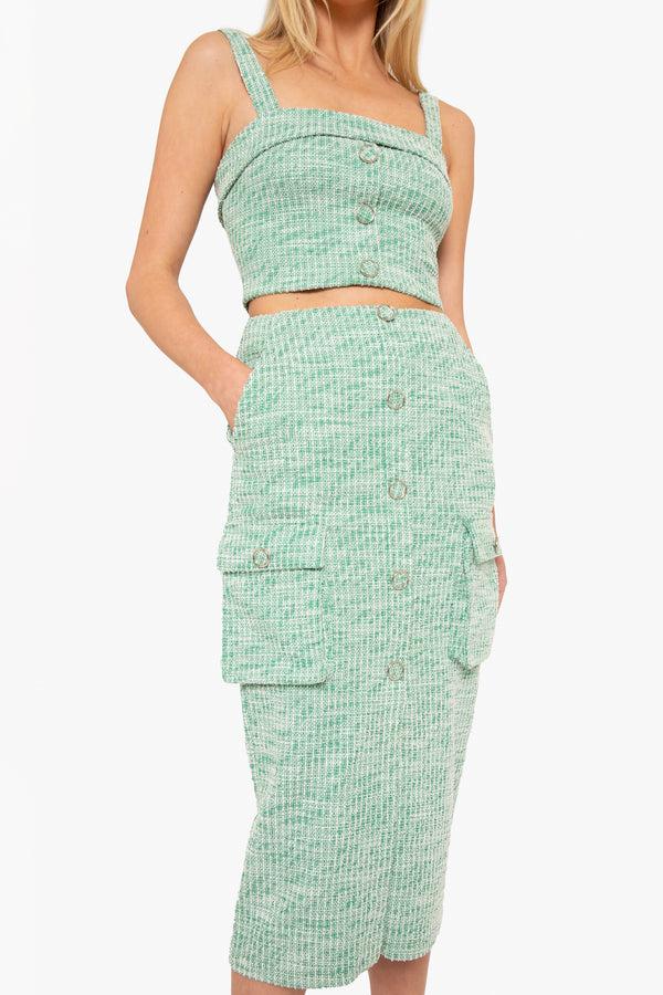 Black Halo Roland 2pc Midi Dress Prestigious Pine