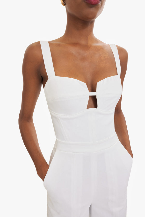 Black Halo Sorelle Jumpsuit White