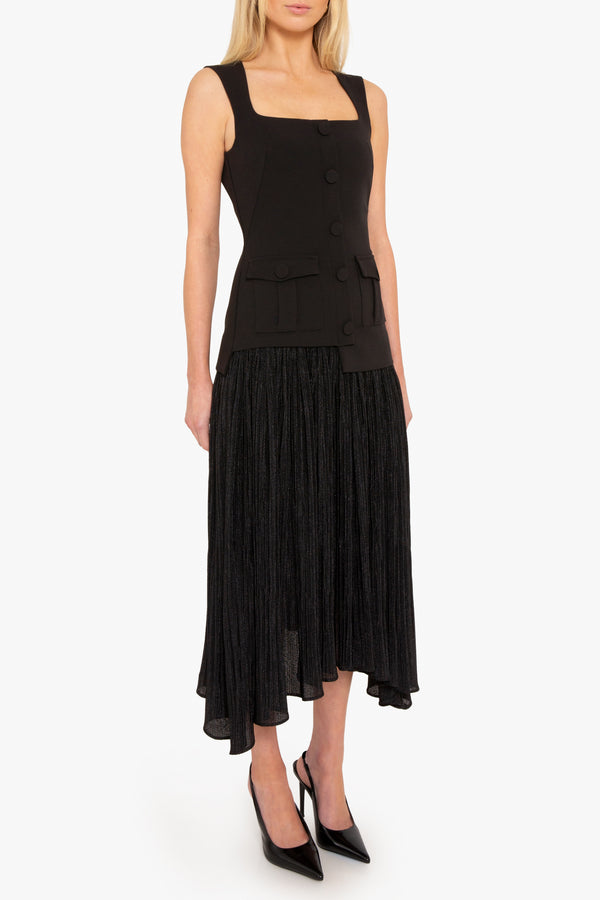 Black Halo Vianey Midi Dress Black