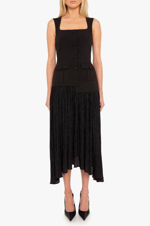 black halo Vianey Midi dress Black