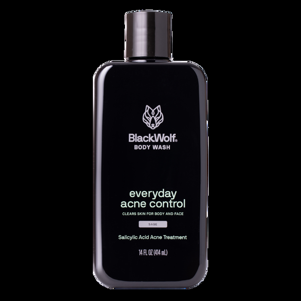 black wolf Charcoal Acne Control Body Wash