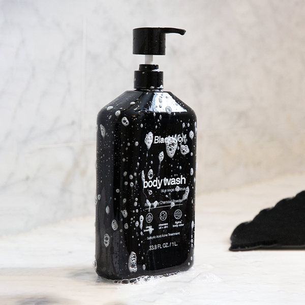 Black Wolf Charcoal Body Wash Liter