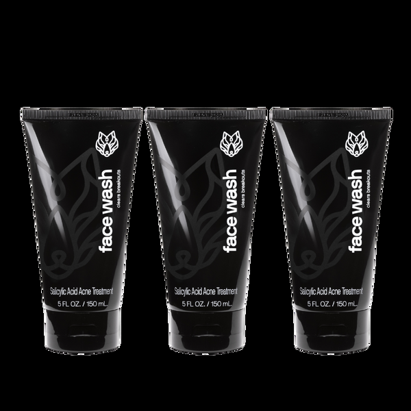 black wolf Charcoal Face Wash - 3 Pack [Save 20%]