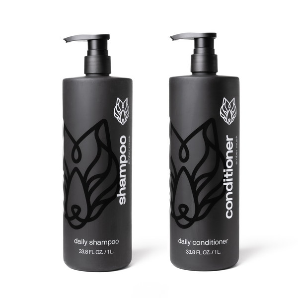 black wolf Shampoo & Conditioner - 1 Liter Combo Pack