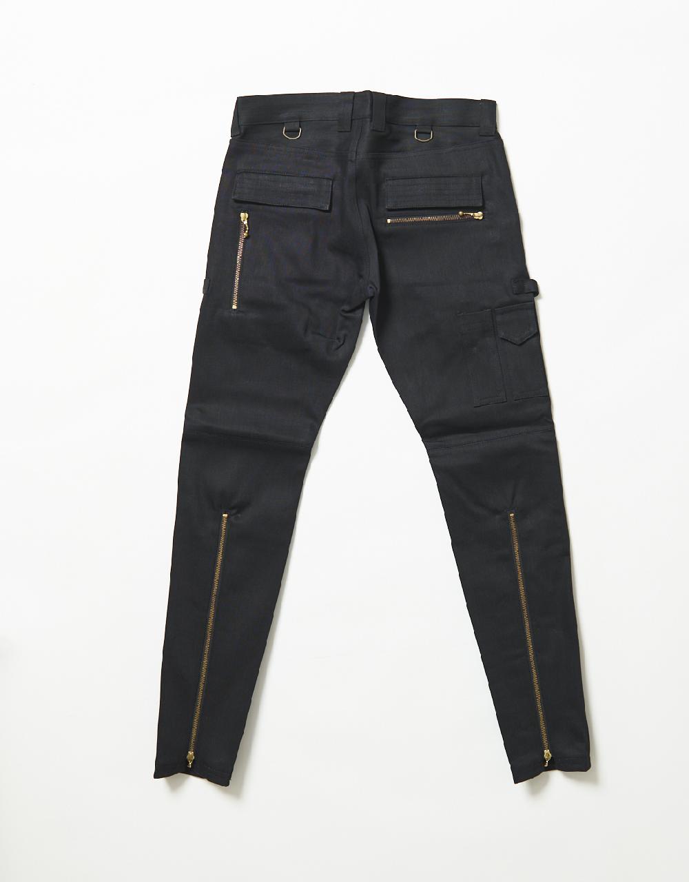 Blackmeans 11oz Denim Stretch Slim Pants W/ Zippers’ Detail