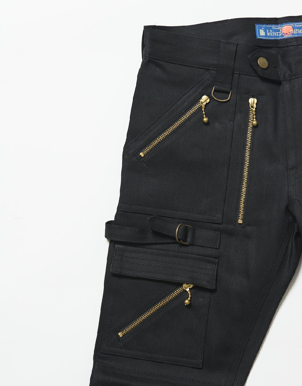 Blackmeans 11oz Denim Stretch Slim Pants W/ Zippers’ Detail