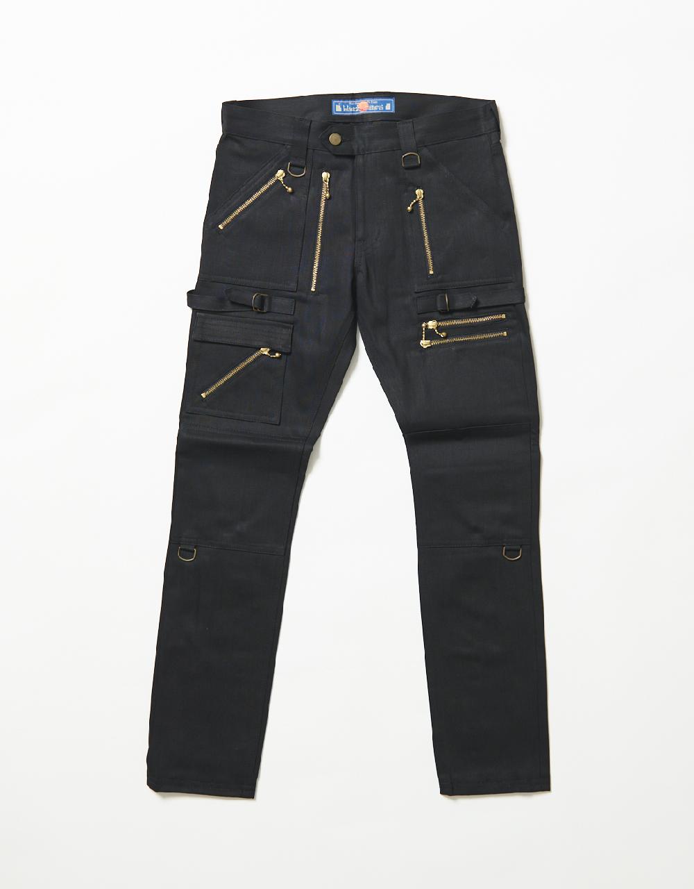 blackmeans 11oz Denim Stretch Slim Pants w/ Zippers’ Detail