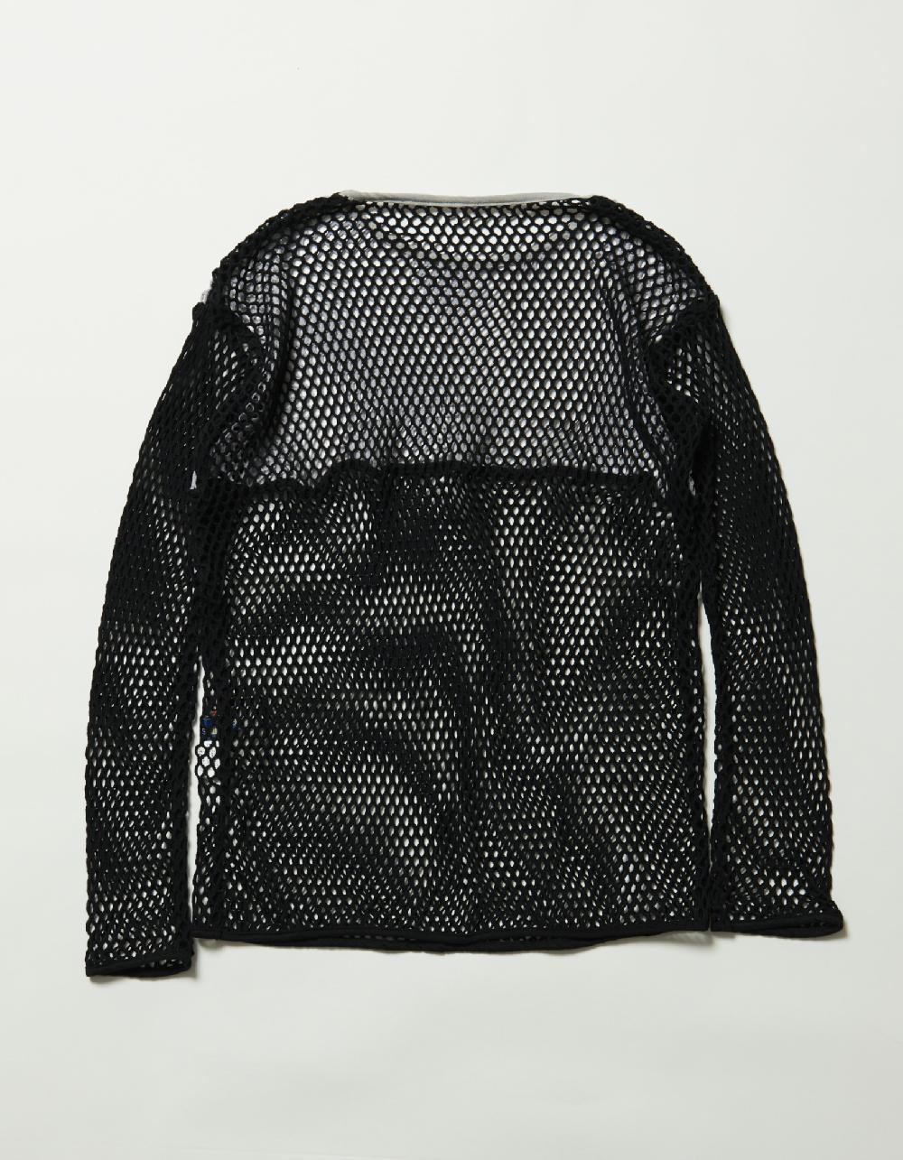 Blackmeans 2tone Mesh Long Sleeve Shirts
