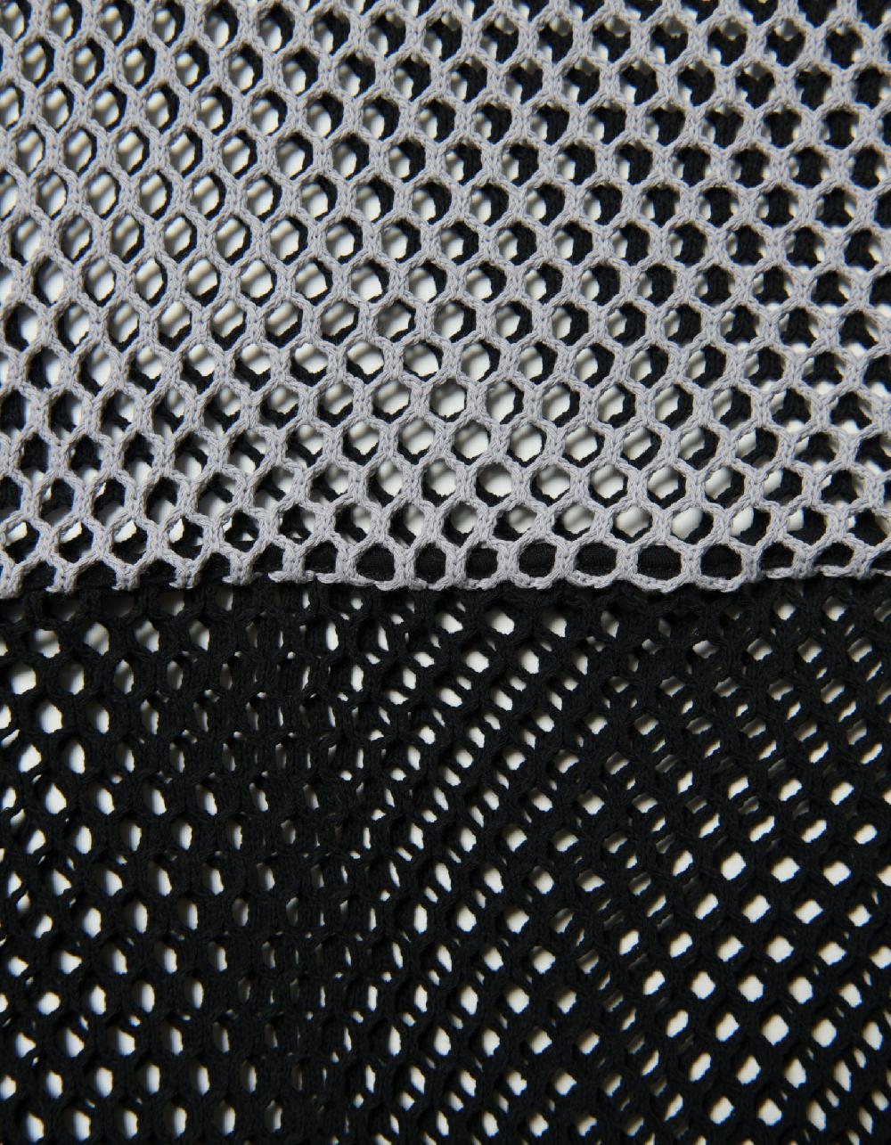 Blackmeans 2tone Mesh Long Sleeve Shirts