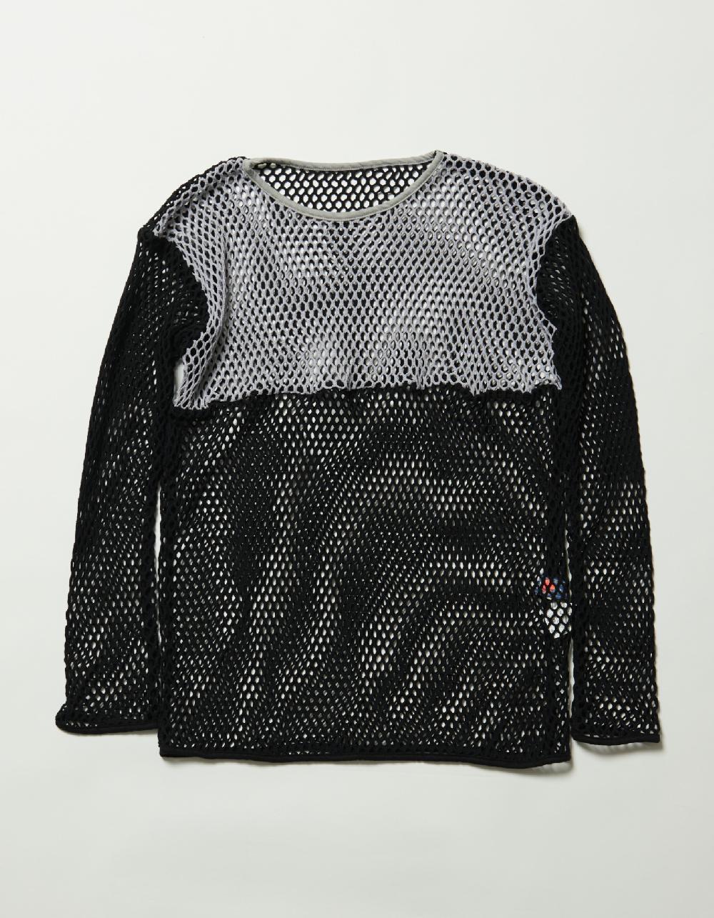 blackmeans 2tone Mesh Long Sleeve Shirts
