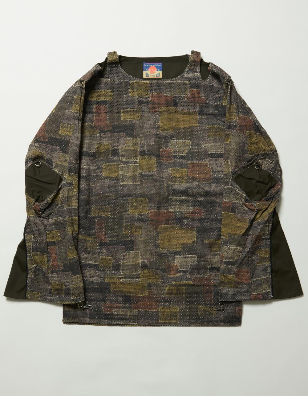 blackmeans “BORO” Print Mesh Pullover Shirts
