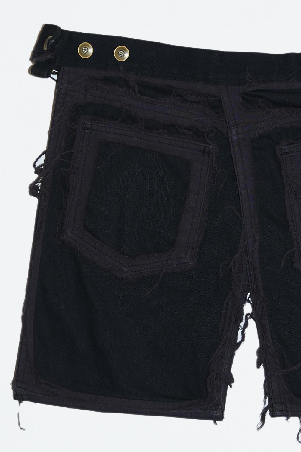 Blackmeans Cut-out Denim Apron