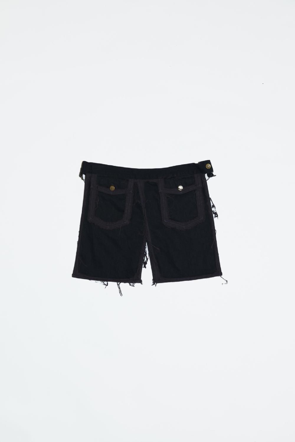 blackmeans cut-out Denim Apron