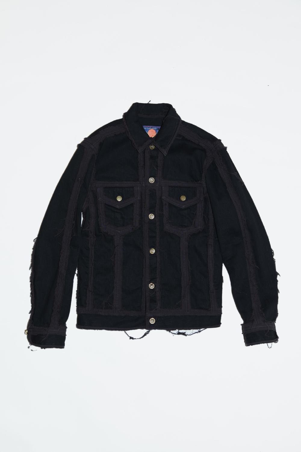 Blackmeans Cut-out Denim Jacket