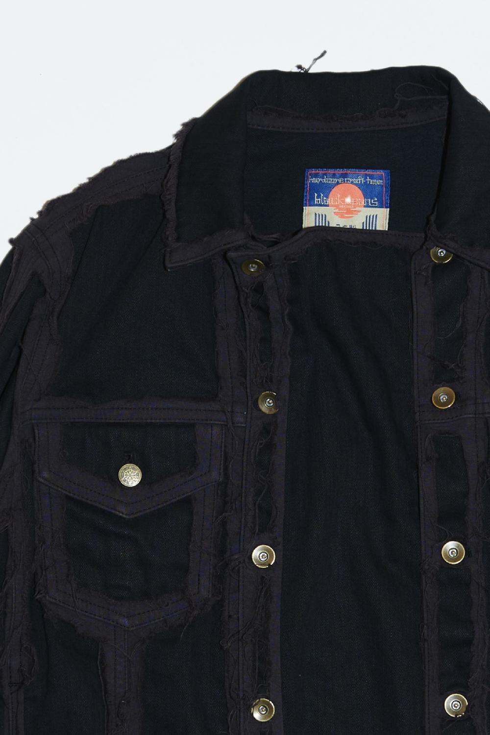 Blackmeans Cut-out Denim Jacket
