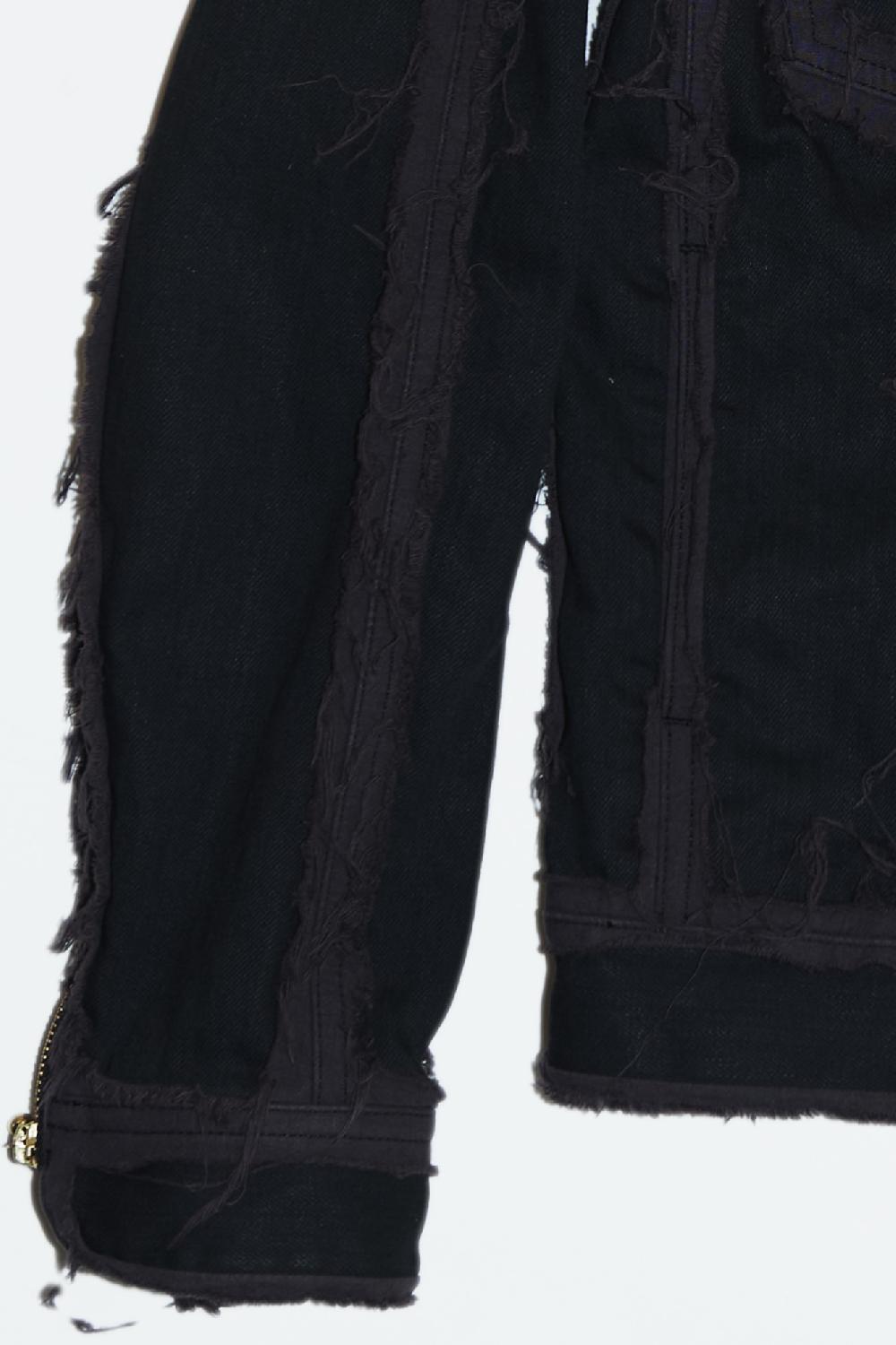 Blackmeans Cut-out Denim Jacket