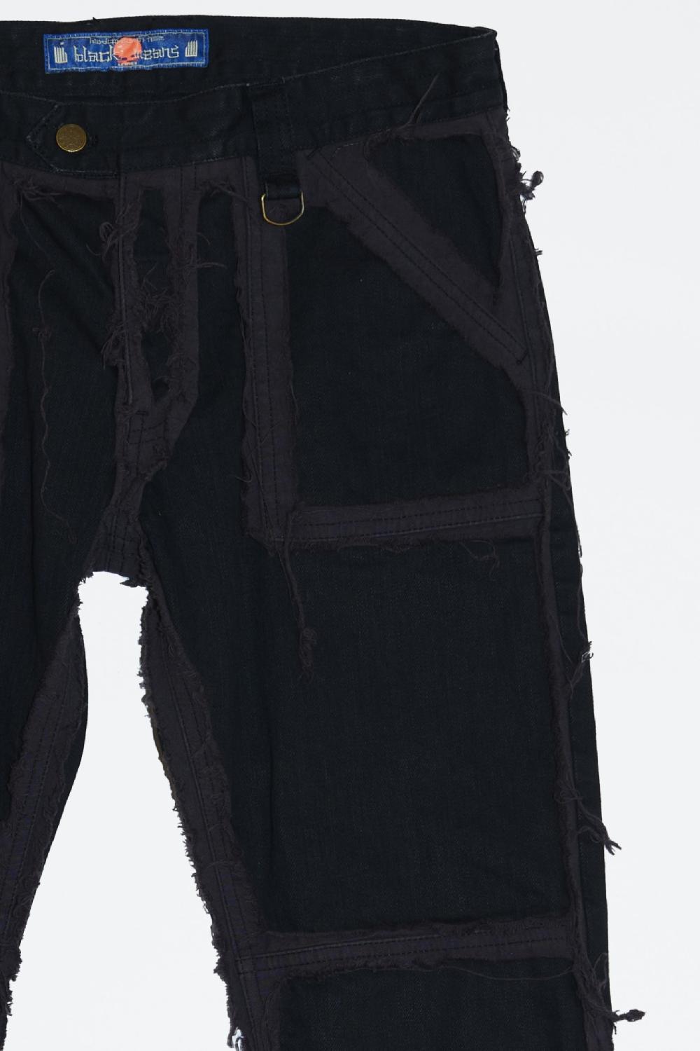 Blackmeans Cut-out Denim Shoe Cut Pants