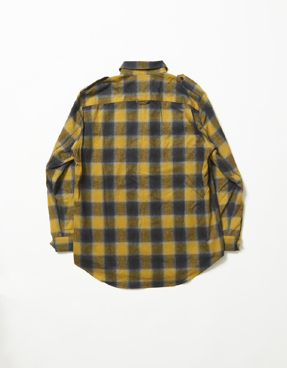 Blackmeans Epaulettes Ombre Check Shirts