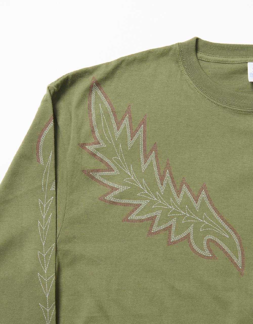 Blackmeans “Feather” Print L/S Tshirts With Bandanna