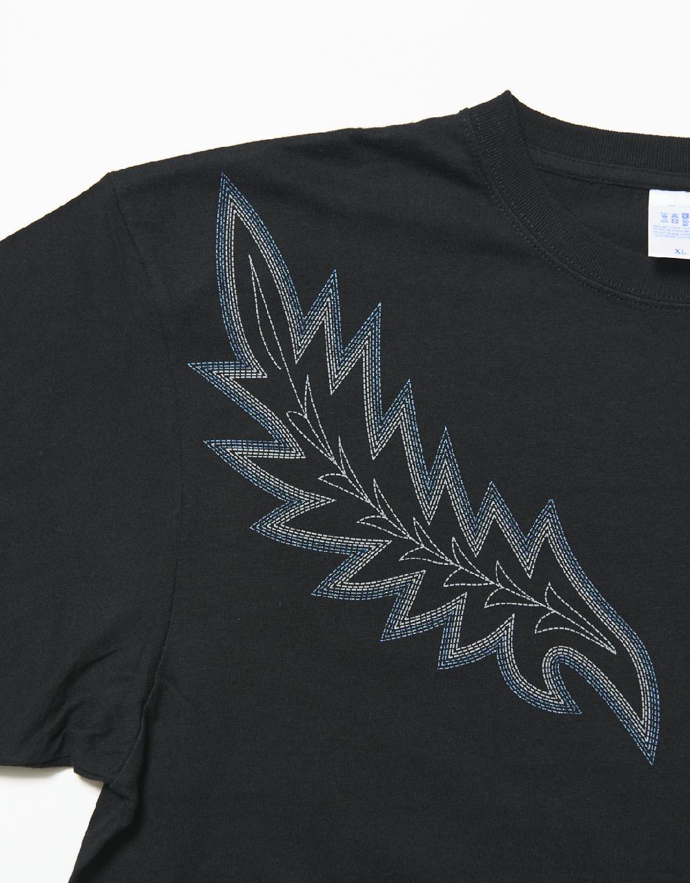 Blackmeans “Feather” Print S/S T-Shirt With Bandanna