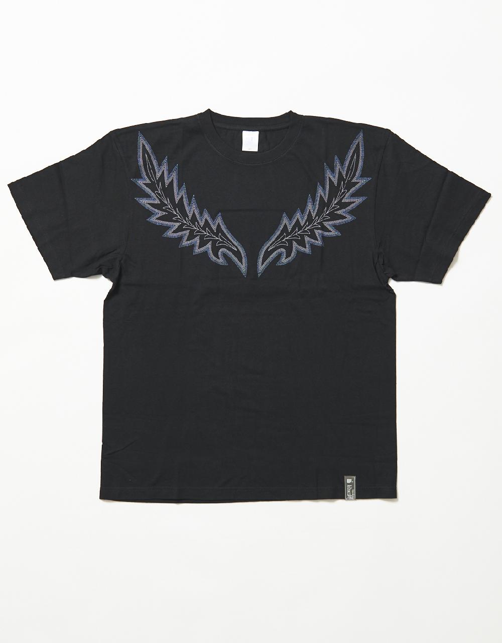 blackmeans “Feather” Print S/S T-Shirt with Bandanna