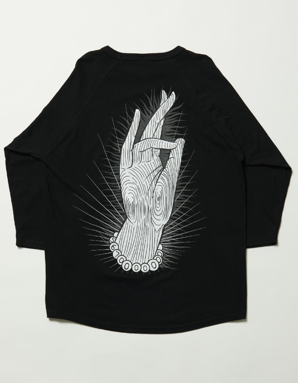 blackmeans “Hand” Printed Raglan Sleeve T-shirt