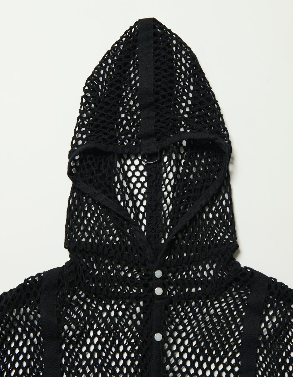 Blackmeans Mesh Robe W D Ring Decoration