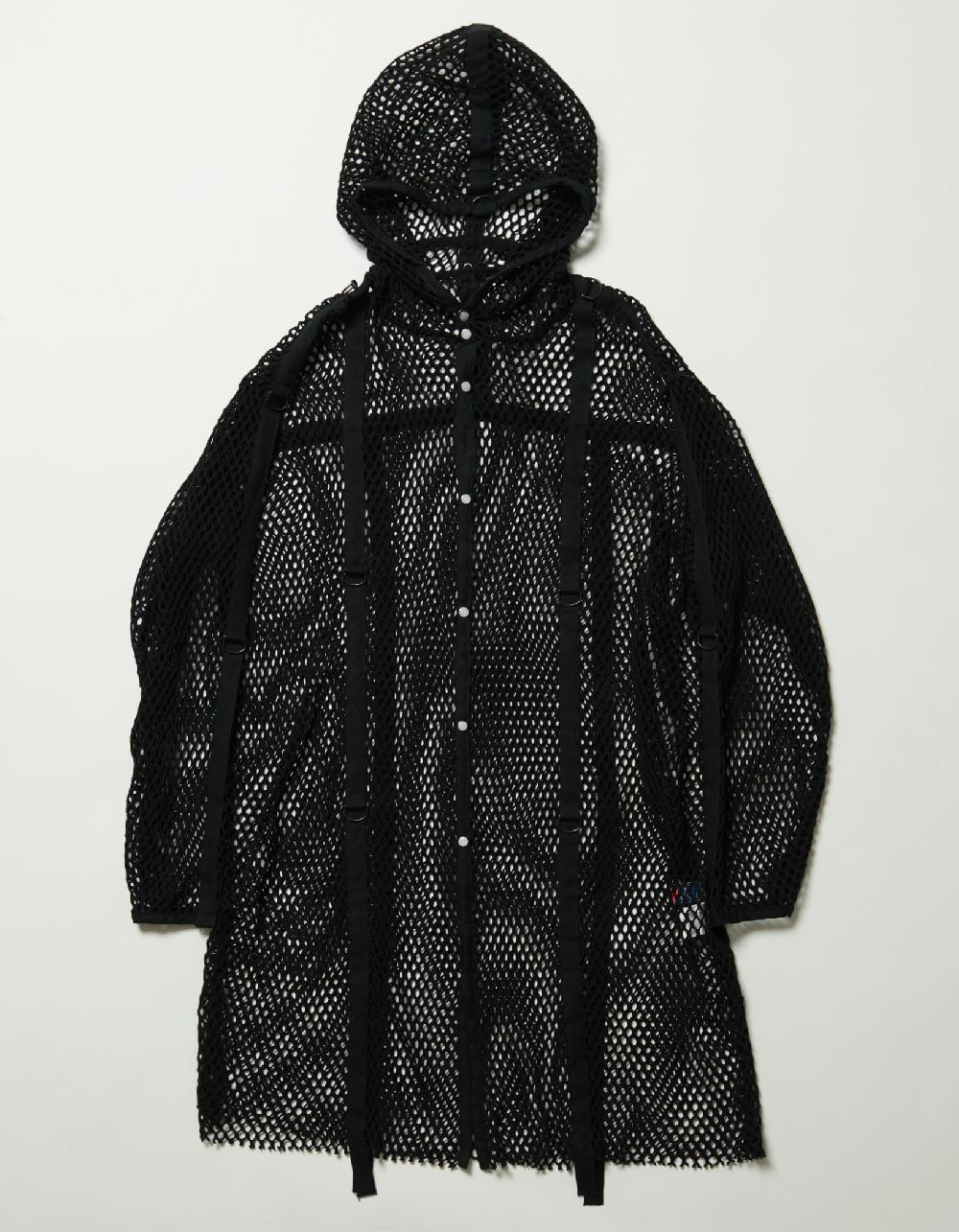 blackmeans Mesh Robe w D ring decoration