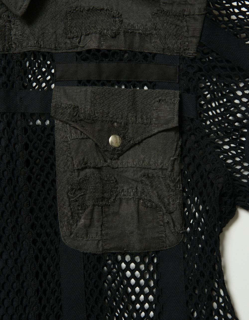 Blackmeans Patch Work And Net Military Jacket
