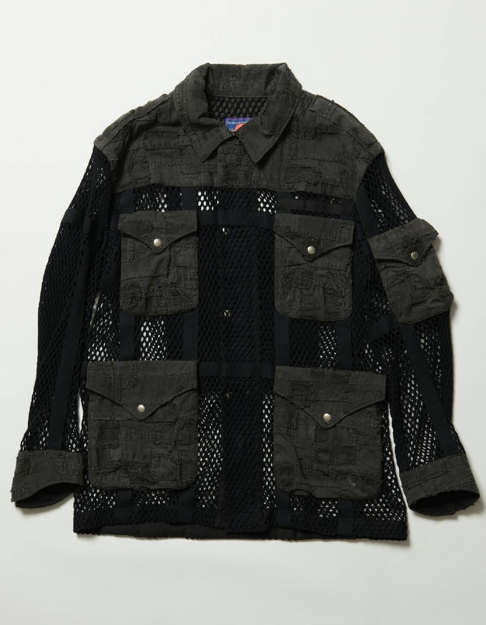 blackmeans Patch Work and Net Military Jacket