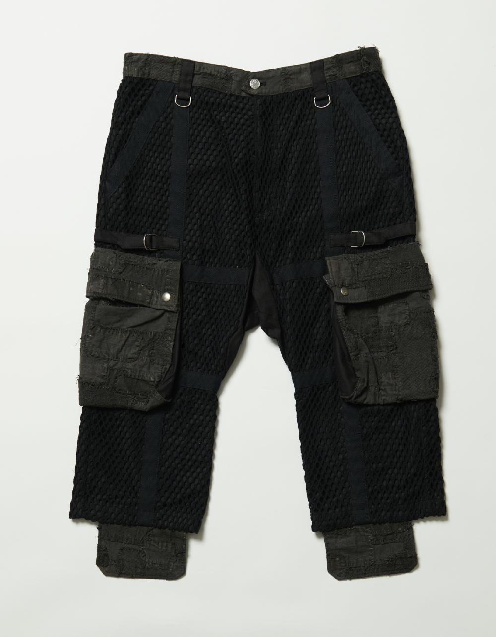blackmeans Patch Work & Net Pants