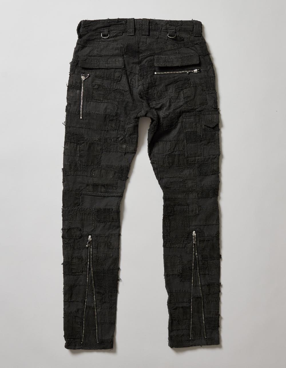 blackmeans “BORO Patch Work” Slim Pants W/ Zippers’ Detail