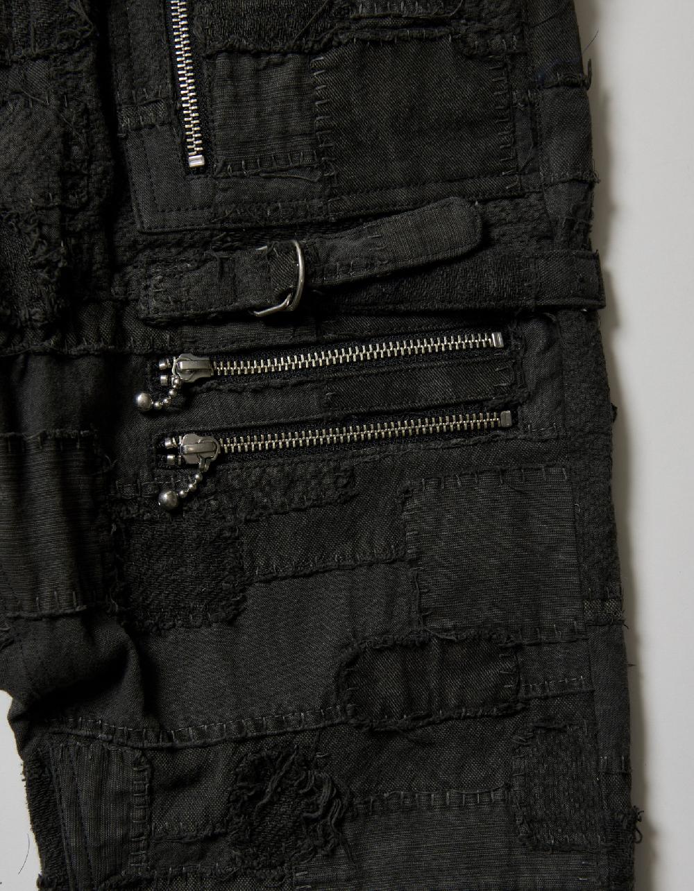 blackmeans “BORO Patch Work” Slim Pants W/ Zippers’ Detail