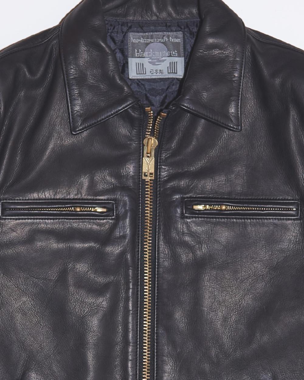Blackmeans Cow Leather Jacket W/  Single Front Detail
