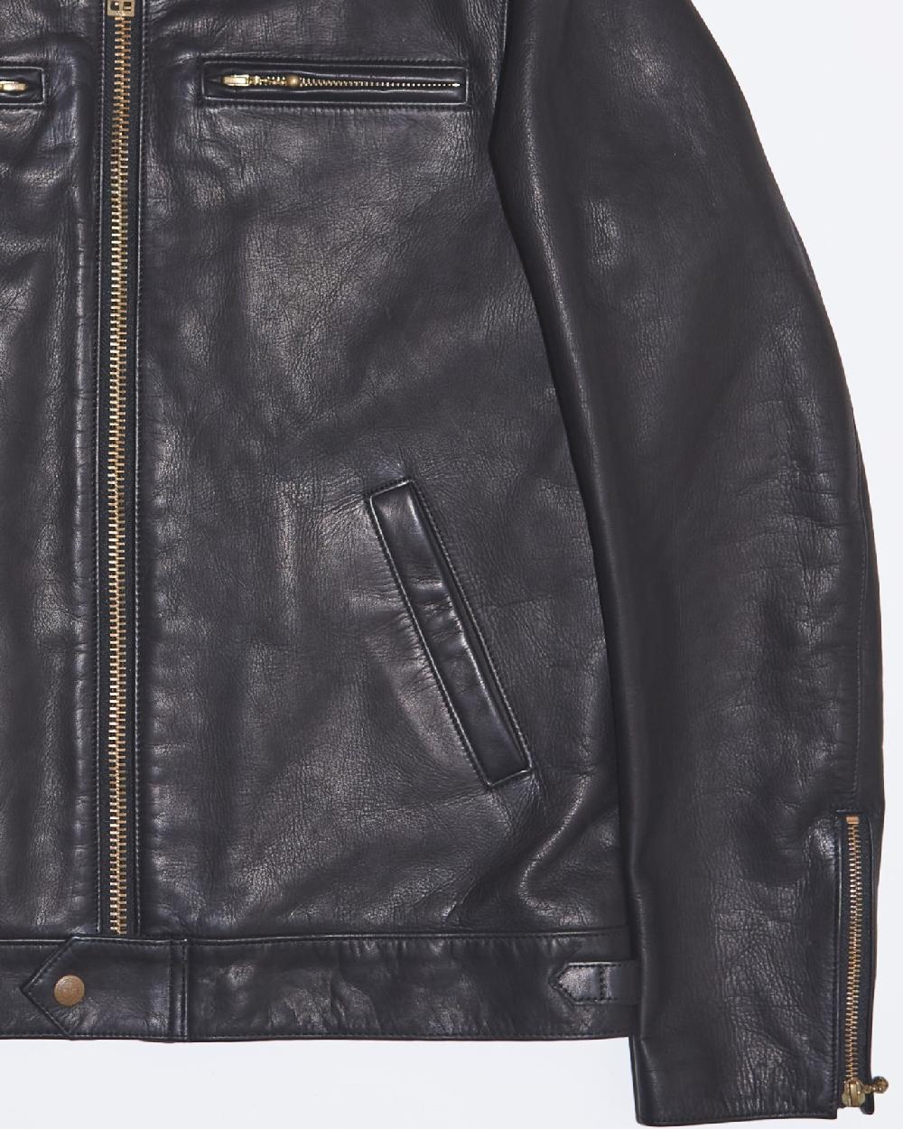 Blackmeans Cow Leather Jacket W/  Single Front Detail
