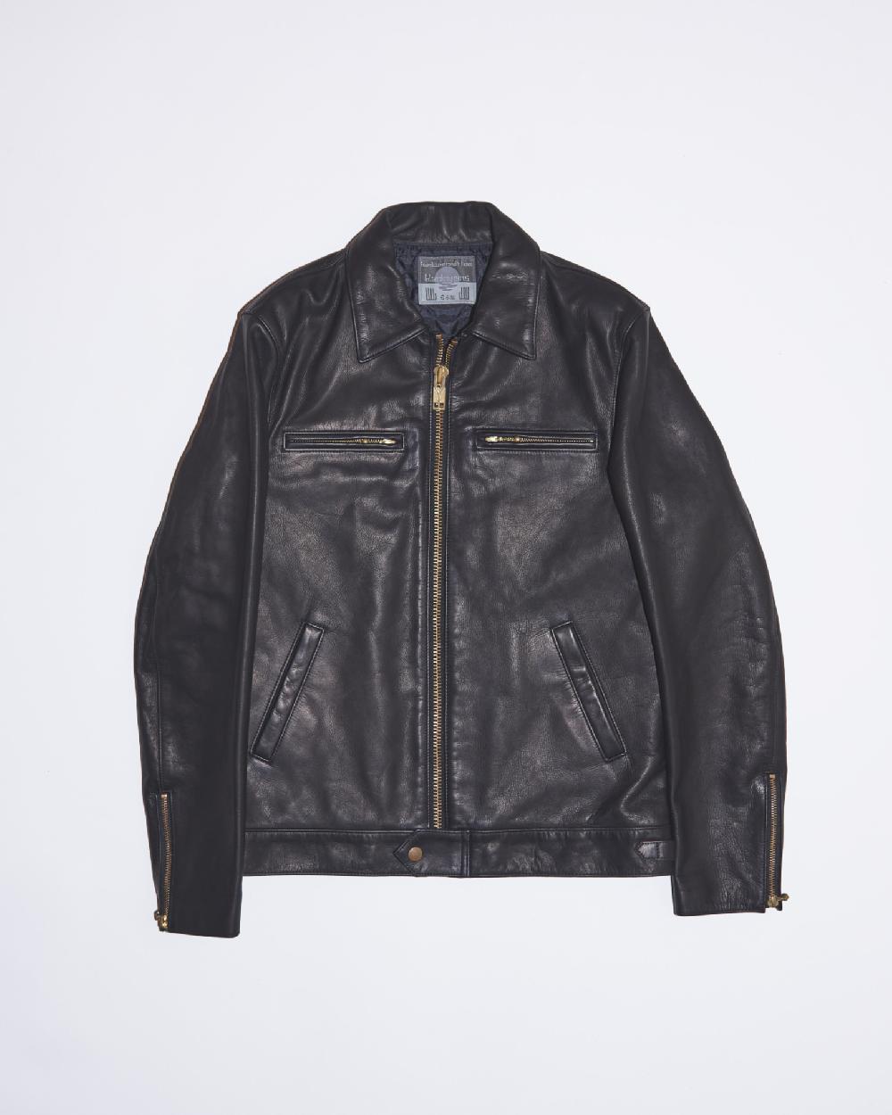 blackmeans Cow Leather Jacket w/  Single Front Detail