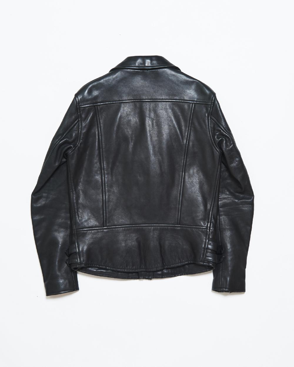 Blackmeans Leather Motorcycle Jacket W/ W Pocket Detail