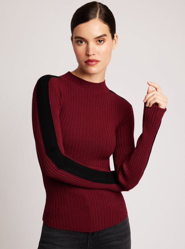 Blanc Noir Blair Mock Neck Sweater Clay