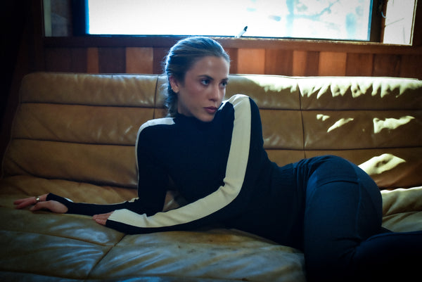 Blanc Noir Blair Mock Neck Sweater Clay