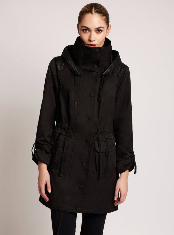 Blanc Noir Classic Solid Anorak Black