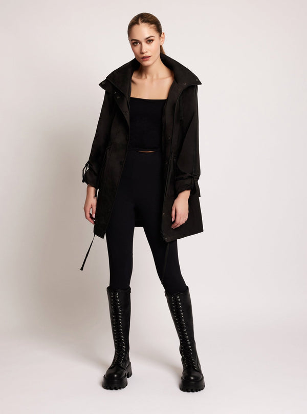 Blanc Noir Classic Solid Anorak Black