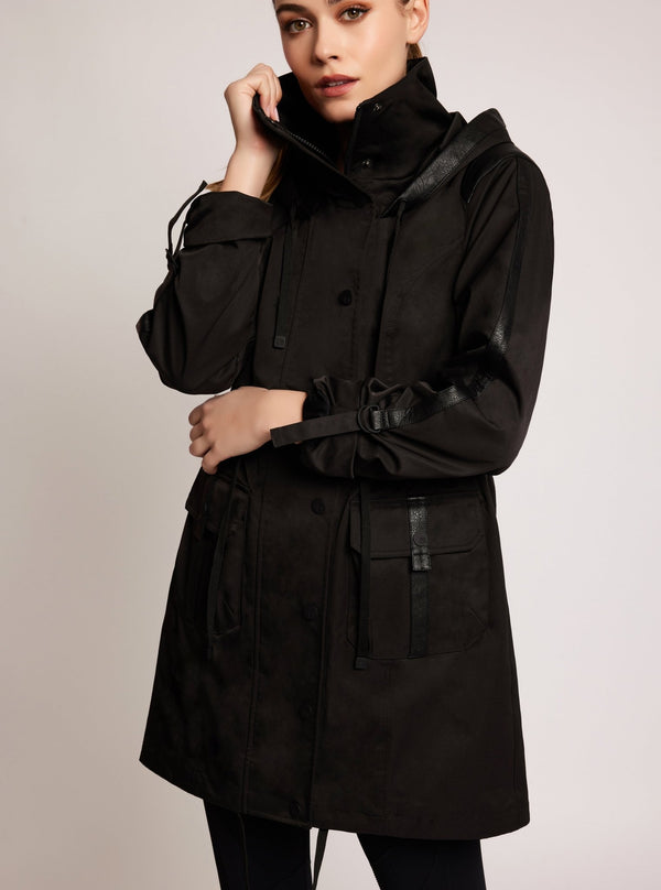 blanc noir Classic Solid Anorak Black