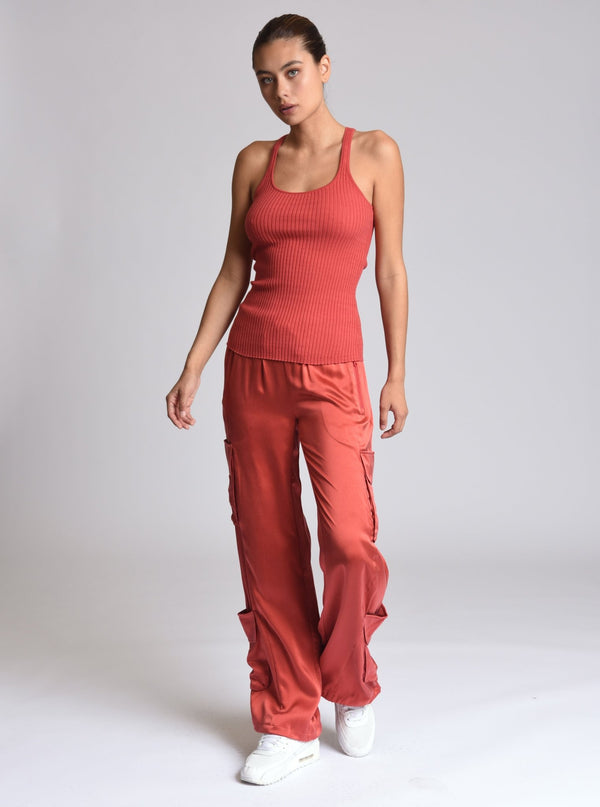 Blanc Noir Color Block Tank Naval Blue